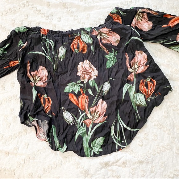 ASTR The Label Chavelle Floral Off Shoulder Top S - Picture 9 of 11